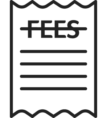 No fees icon