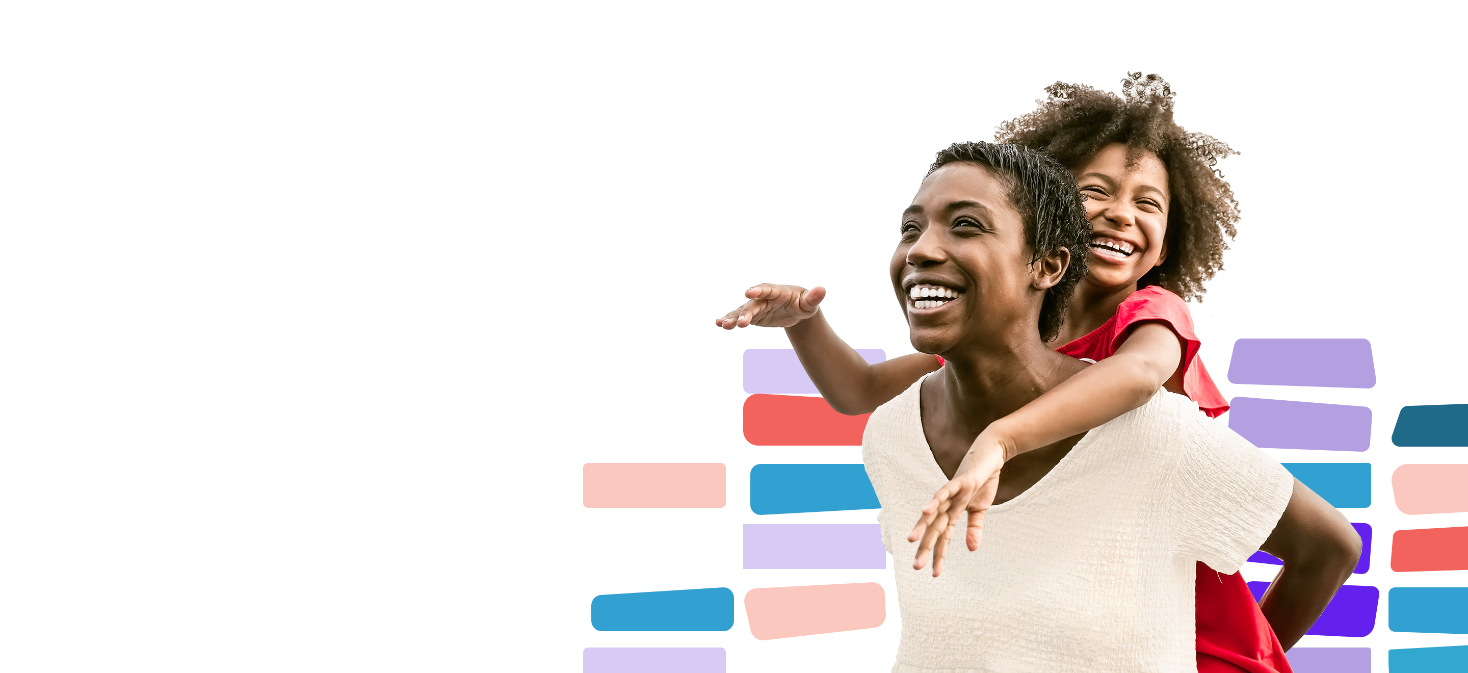 Woman and child are happy about fraud protection services that come with Wisely account.