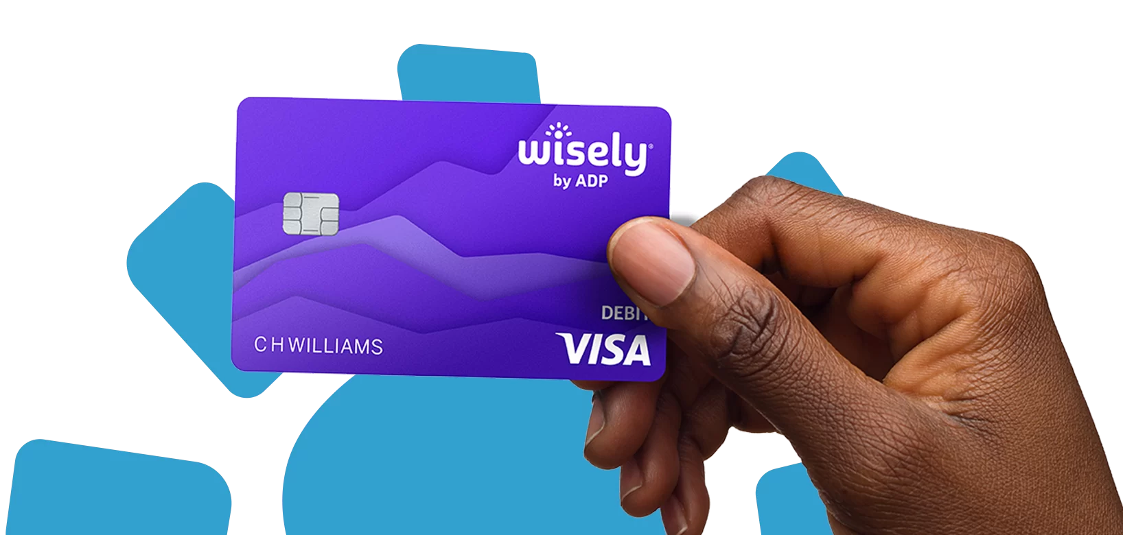 Wisely Visa Debit card in hand