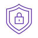 icon of shield representing security and fraud protection