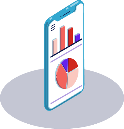 Mobile phone showing financial app with budget allocation